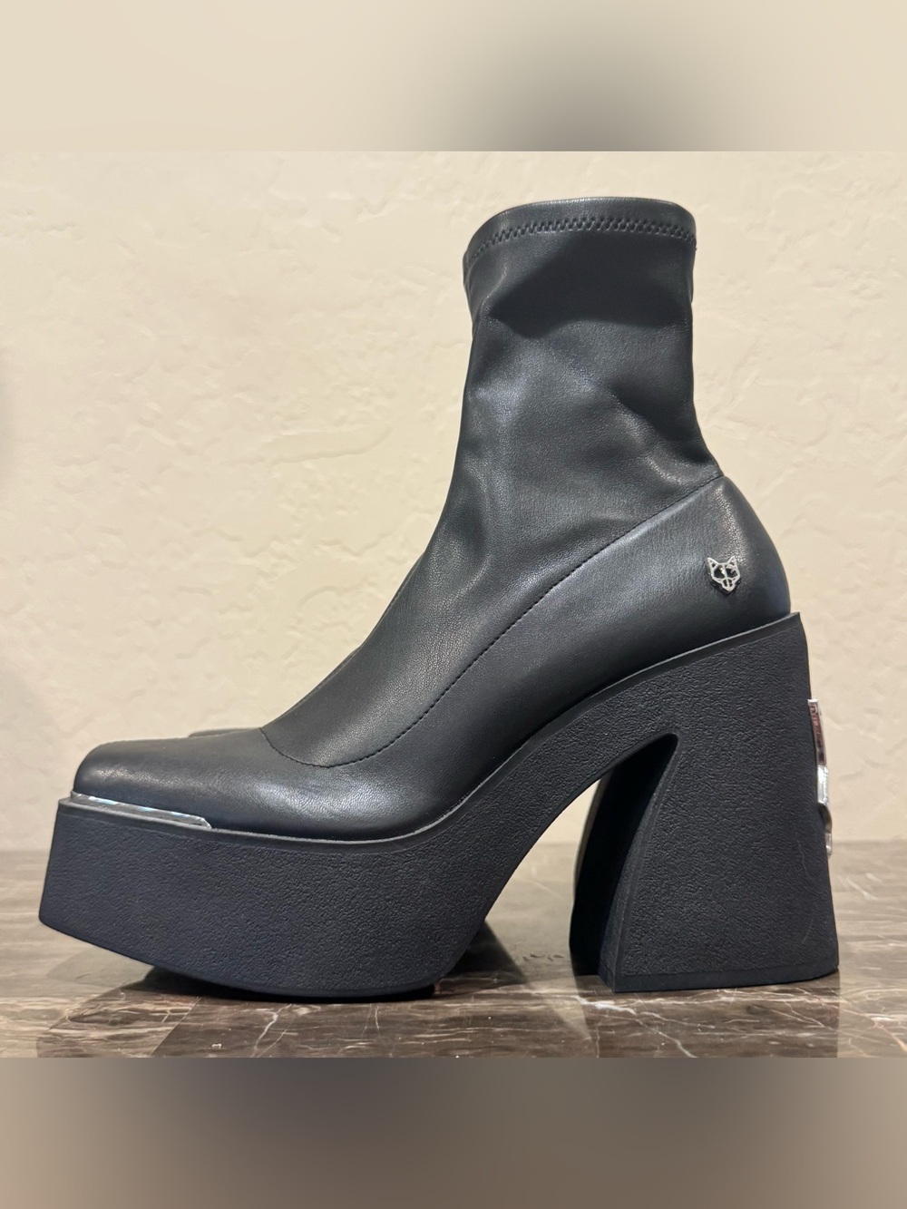 Naked Wolfe Illuminate Faux Leather Sock Platform Boots